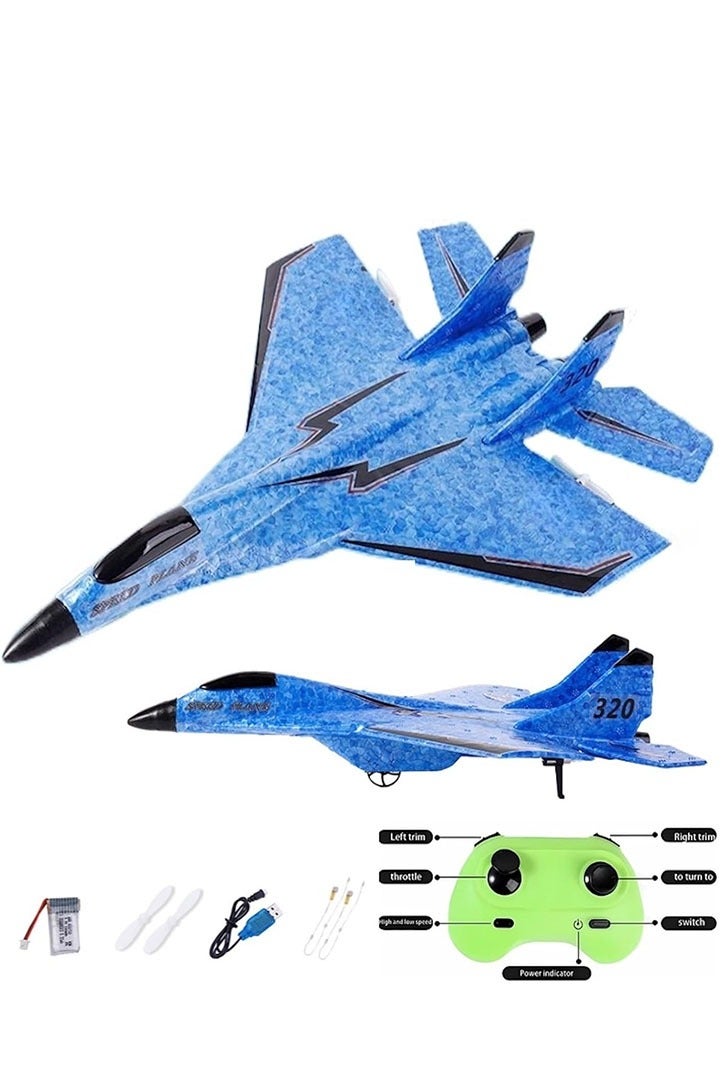 YelaJoy Remote Control Wireless Airplane Toy with Lights, Su-35 Rc Glider 2 Channel 2.4 GHZ Remote Control Planes, Outdoor Foam Rc Aircraft for Hobby Rc Airplanes,Included 1 Battery - Image 1