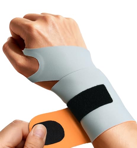 HiRui UltraThin Elastic Wrist Brace Wrist Wraps Compression Wrist Straps Support for Carpal Tunnel Arthritis Tendonitis Sprains Pain Relief Workout Soft Comfortable Gray Pack of 1 - Image 2