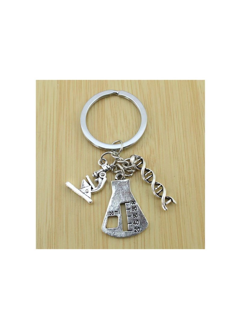 GGOOT 2Pcs Chemistry Teacher Gift Keychains Chemist Keychain Chemical Science Symbol Keyring Personalized Teacher Appreciation Gifts for Graduation Key Bag Decor - Image 3