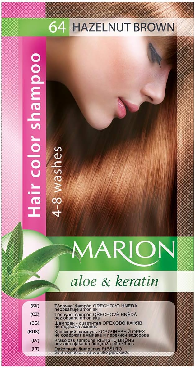 Marion Marion Hair Dye Shampoo Bag SemiPermanent Colour 4 to 8 Washes with Aloe and Keratin