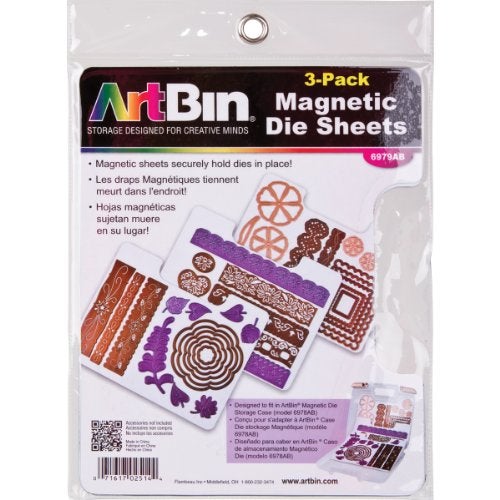 ArtBin 6979AB Magnetic Die Sheet Set 3-Pack, Die Organizers, Magnetic Organizer Sheets, [3] Sheets, White - Image 5