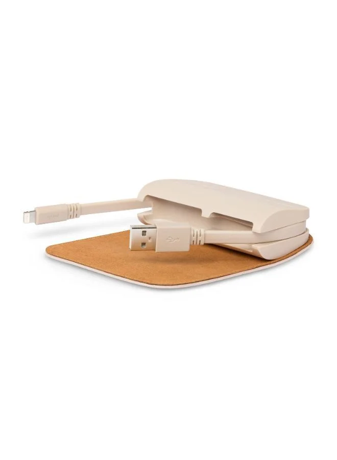 Moshi MOSHI IonGo 5K Portable Battery with built-in Lightning and USB-A Cables - Ivory White