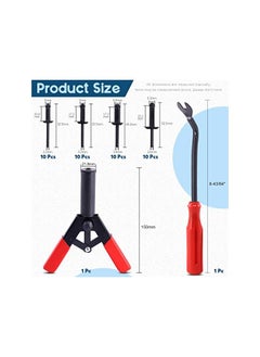 Glarks 42Pcs Plastic Rivet Gun Set, Fastener Removal Tool and Universal Pop Rivet Assortment Set for Installing and Removing Car Door Panel and Upholstery Clips  - Image 3