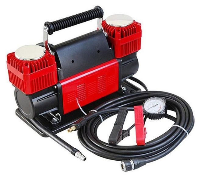 Safari Car Tire Air Inflator Professional Dual-Cylinder Air Compressor, 12V Power, 150 PSI Pressure, 300L/Min Capacity, Equipped with Air Pressure Gauge - Image 1
