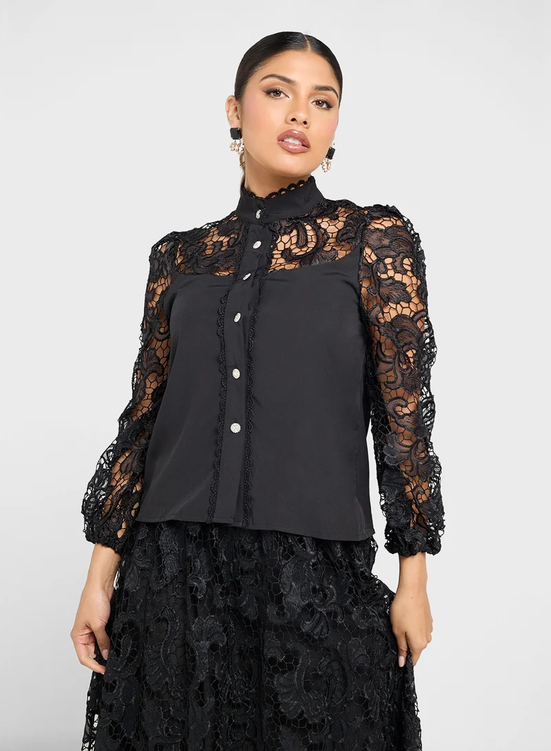 ELLA Lace Top & Skirt Set