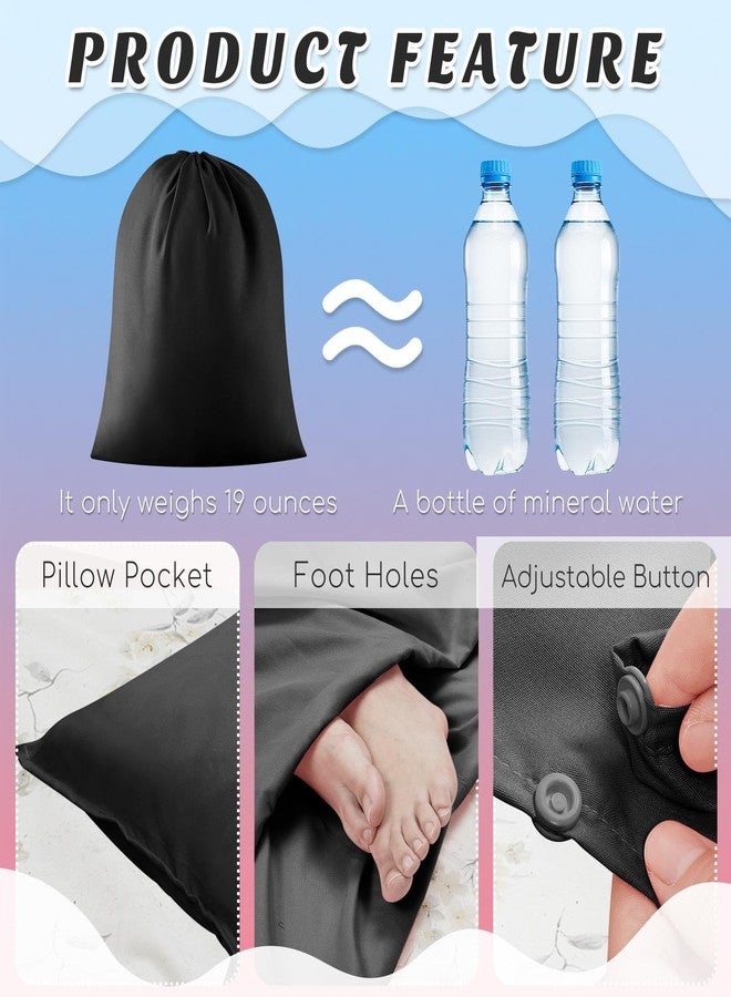 Irenare Self Tan Sleep Sack Reusable Body Self Tanners Lightweight Breathable Tanning Sleeping Sack for Bed Travel Sleeping Bag(Black - Image 3