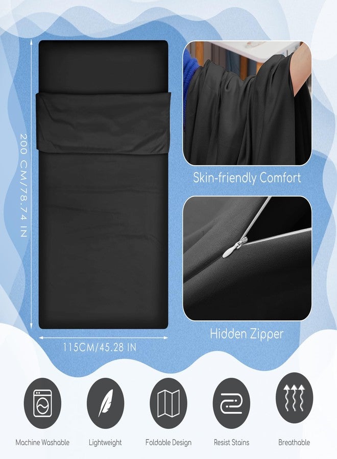 Irenare Self Tan Sleep Sack Reusable Body Self Tanners Lightweight Breathable Tanning Sleeping Sack for Bed Travel Sleeping Bag(Black - Image 5