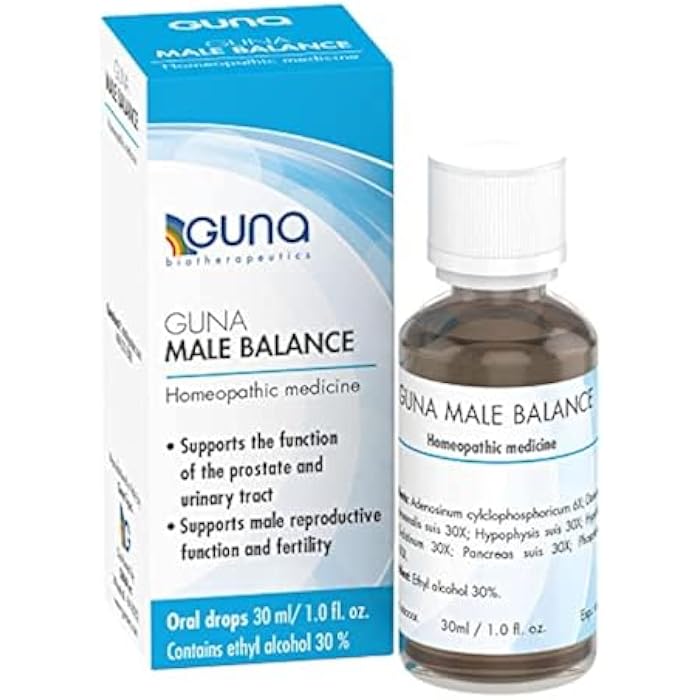 Guna Male Balance Homeopathic Prostate Support, Urinary Tract Support - 1 Ounce - Image 1