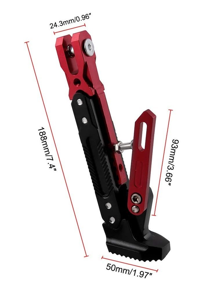 CYSKY Adjustable Motorcycle Kickstand Tripod Holder - Universal Aluminum Side Stand for Motor Scooters - Image 2
