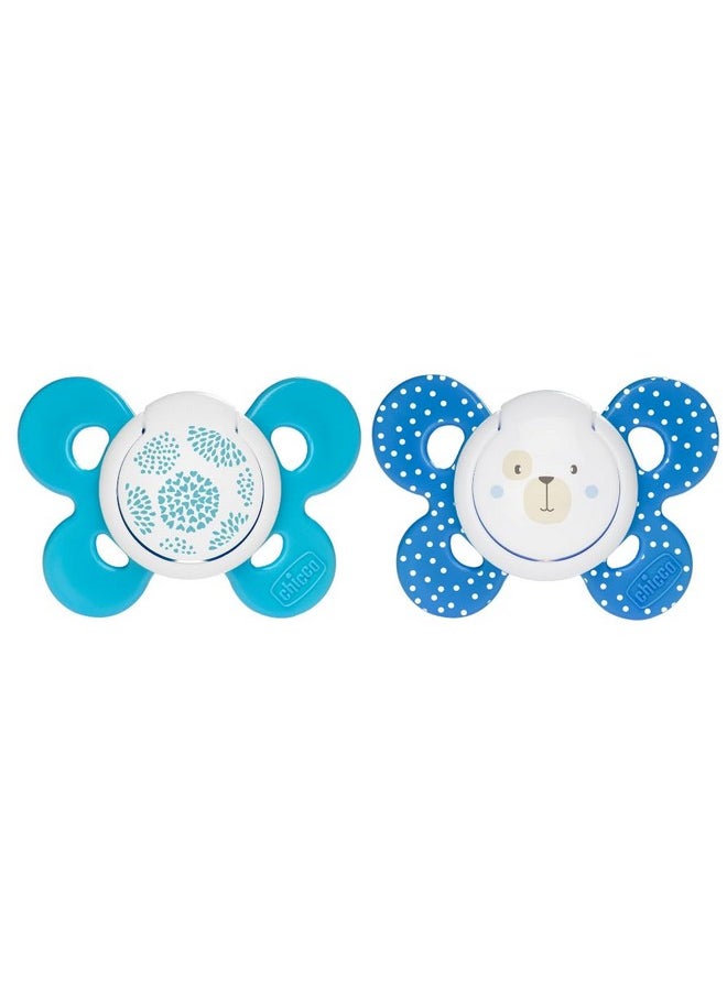 Chicco - Physioforma Utra Ergonomic Pacifier For Babies (6-16 Months) (1 Pc) (Any Colour) | Baby Teether/ Soother With Unique Shape To Support Baby'S Breathing | Soft Silicon Material | Bpa Free (Blue) - Image 1