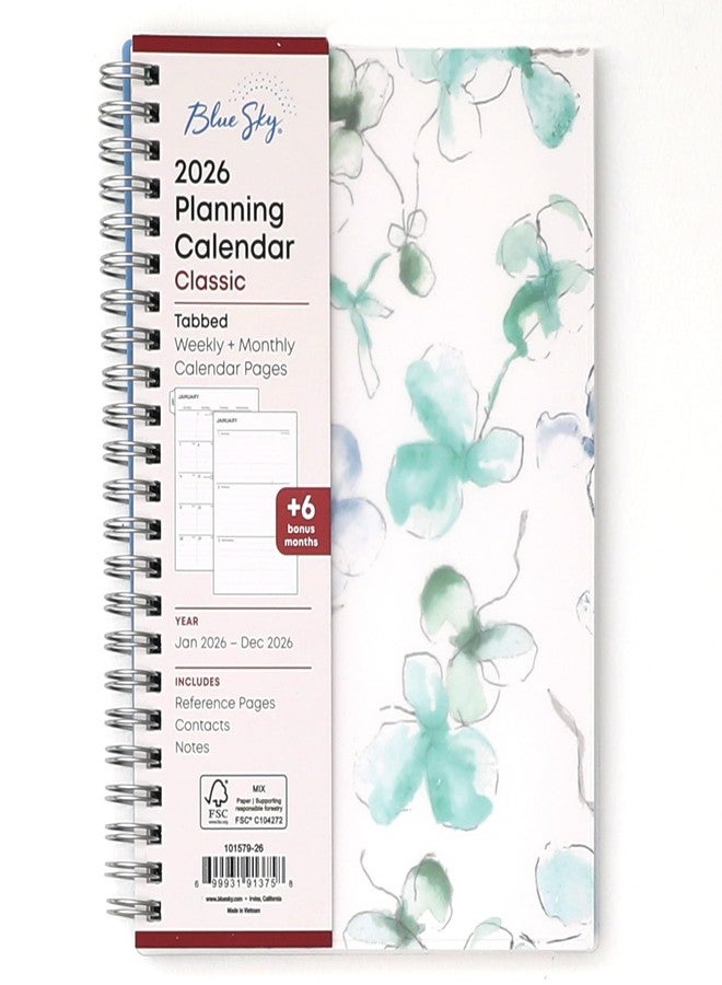 Blue Sky 2026 Weekly and Monthly Planner Calendar, January 2026 - December 2026, 5" x 8", Flexible Frosted Cover, Laminated Tabs, Durable Twin Wire Binding, Lindley - Image 1