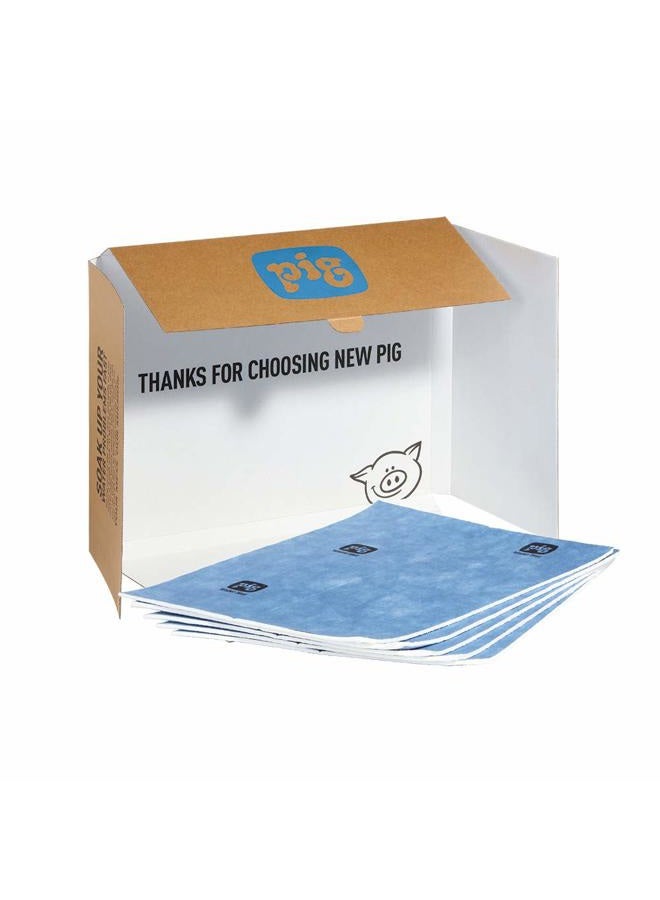 PIG Water Absorbent Pads | Super Water Absorbing Mat Pads for Basements and Garages | New and Improved Water Mats by New Pig | Heavy Duty | Wringable and Reusable | Superfast Wicking | 15" x 19" (5-Pack) - Image 1