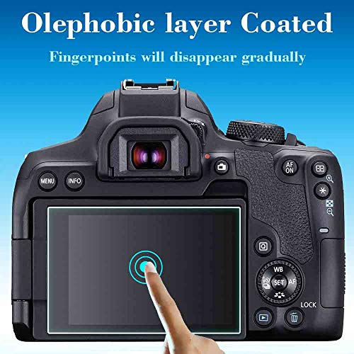 ULBTER Rebel T8I Screen Protector Appliable for Canon EOS Rebel T8i / EOS 850D Camera & Hot Shoe Cover [2+3Pack], 0.3mm 9H Hardness Tempered Glass Saver Anti-Scrach - Image 4
