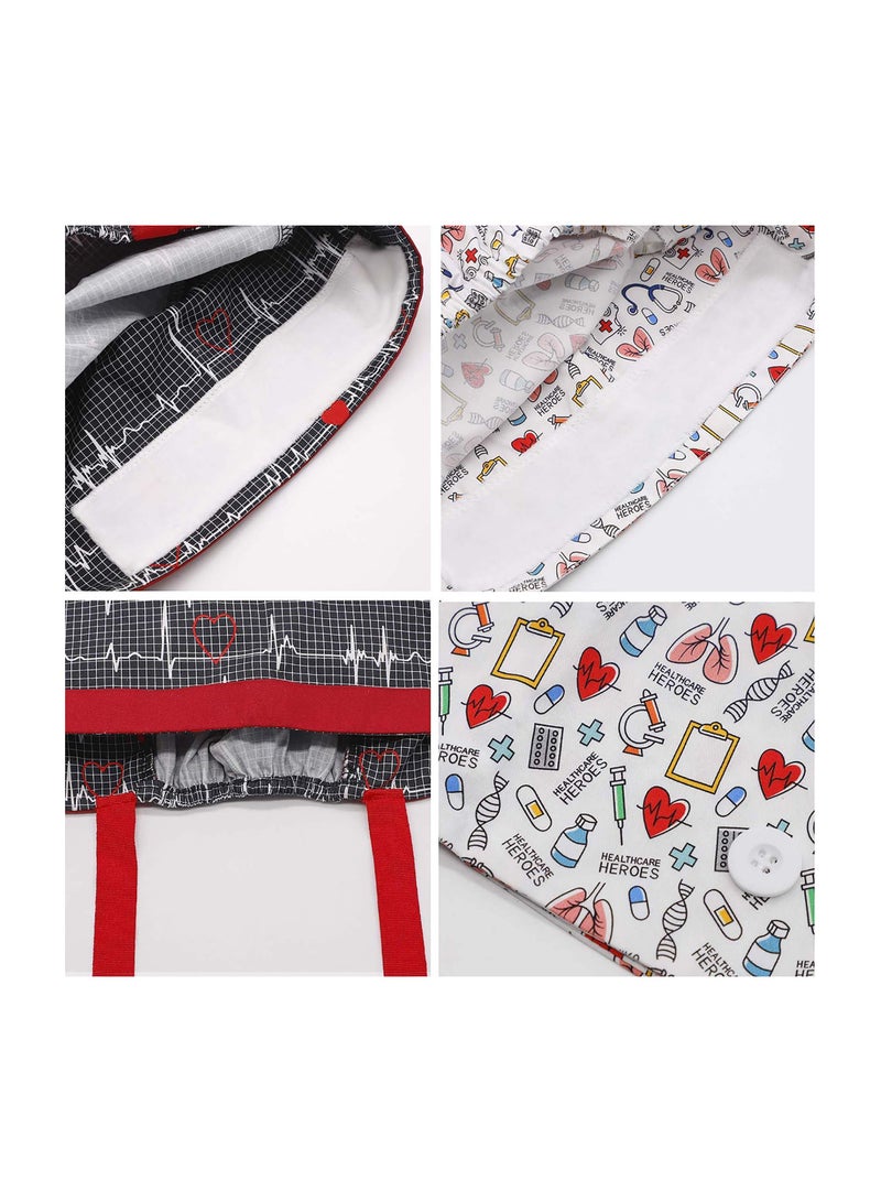 KASTWAVE Working Cap, Adjustable Cotton Working Hats, Sweatband Cotton Ponytail Holder, with ons and Sweatband, Long Hair Head Covers Shower Caps, Tie Back Hats for Women u0026 Men, One Size - Image 3