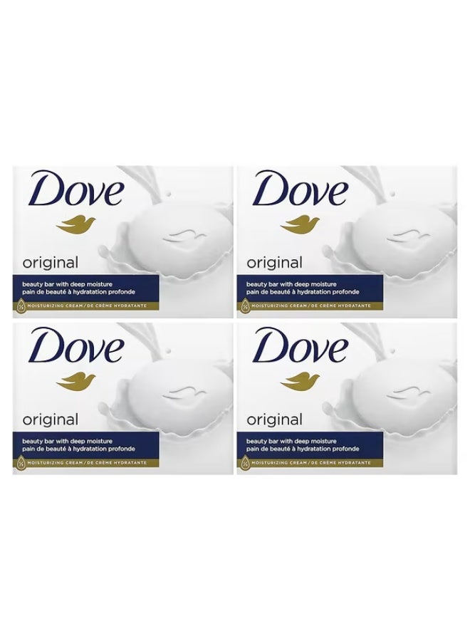 دوف، صابون الجمال مع ترطيب عميق، أصلي، 4 قطع، 3.75 أونصة (106 جم) لكل قطعة