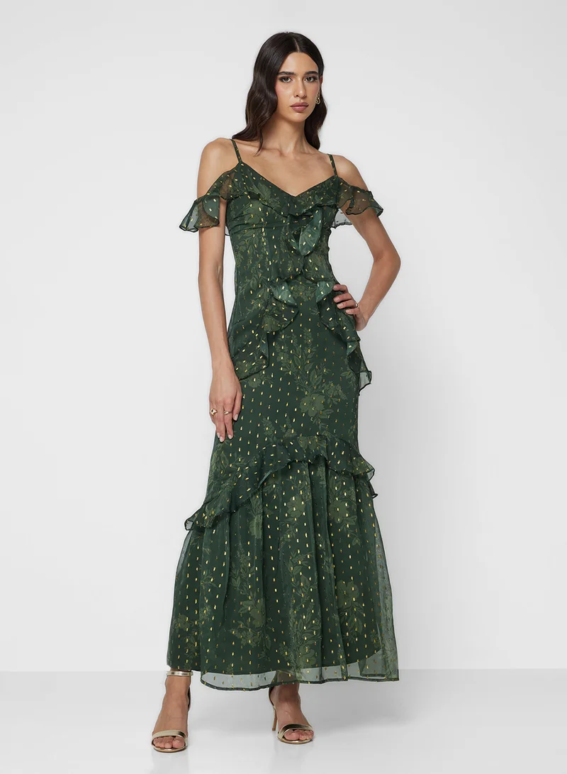 انايا ويذ لوف Ruffle Detail Strappy Maxi Dress
