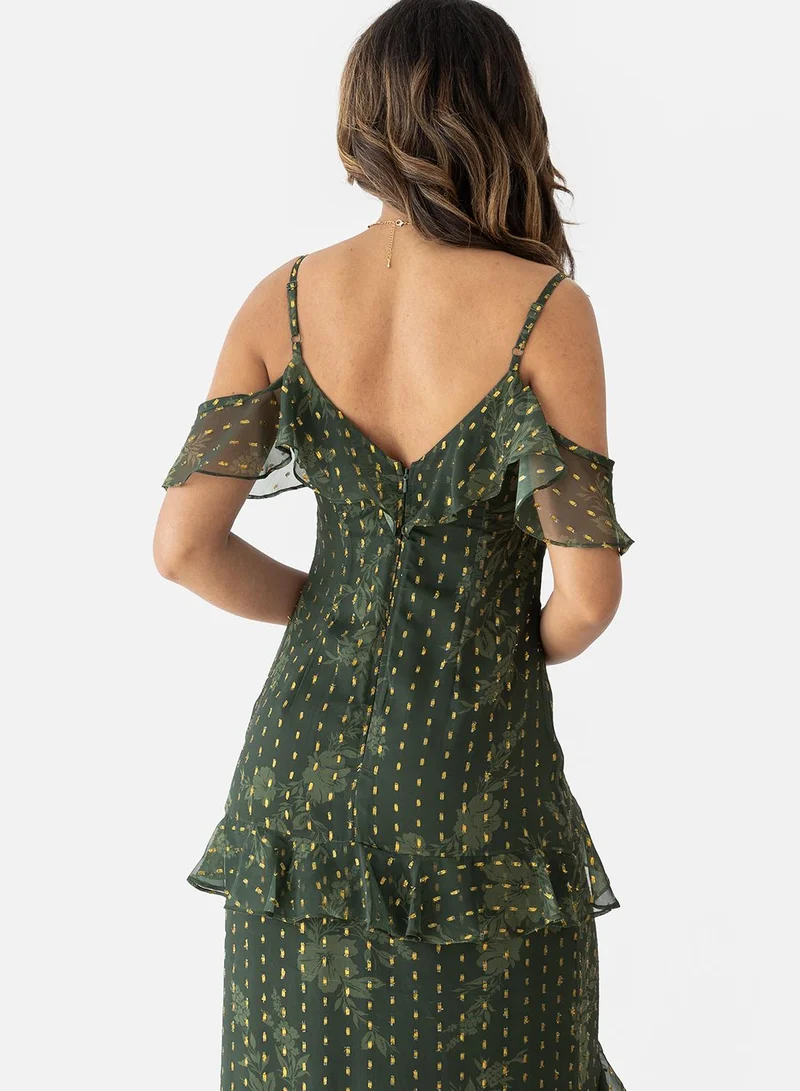 Anaya With Love Ruffle Detail Strappy Maxi Dress