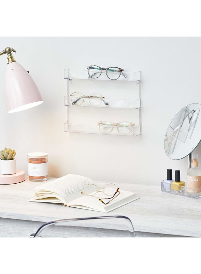 InterDesign Idesign Clarity Bpa-Free Plastic Wall Mount 3-Shelf Storage Rack - 8.78" X 2.02" X 11.07", Clear - Image 3