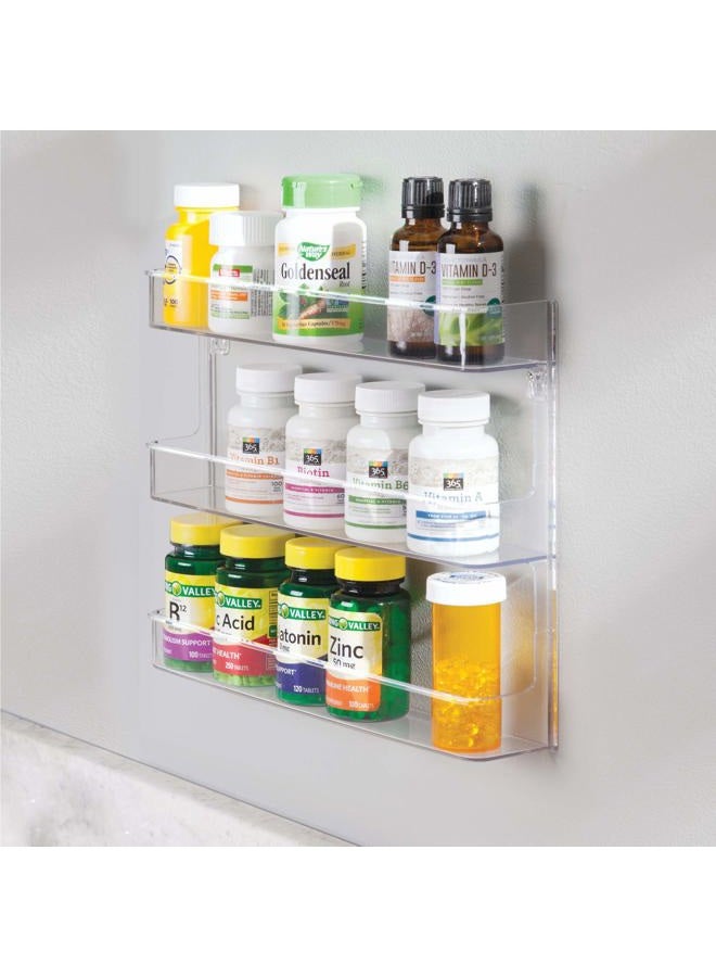 InterDesign Idesign Clarity Bpa-Free Plastic Wall Mount 3-Shelf Storage Rack - 8.78" X 2.02" X 11.07", Clear - Image 4