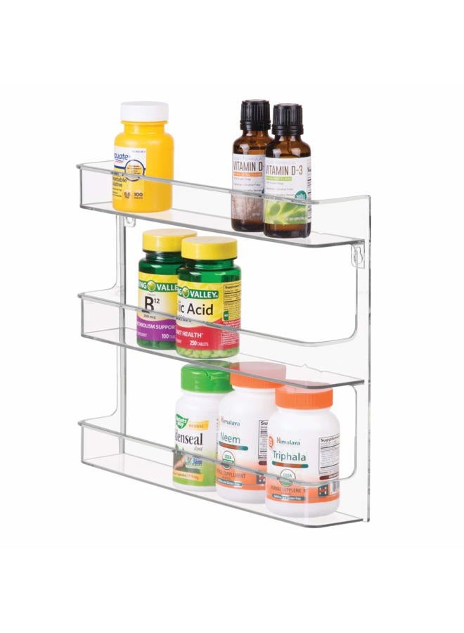 InterDesign Idesign Clarity Bpa-Free Plastic Wall Mount 3-Shelf Storage Rack - 8.78" X 2.02" X 11.07", Clear - Image 5