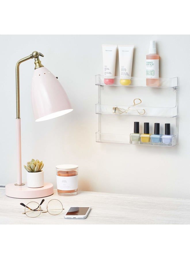 InterDesign Idesign Clarity Bpa-Free Plastic Wall Mount 3-Shelf Storage Rack - 8.78" X 2.02" X 11.07", Clear - Image 2