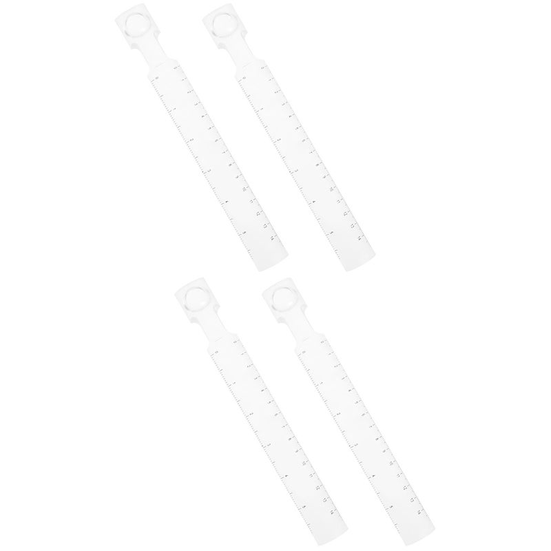 4 pcs Drawing Ruler Tool Scale Drawing Ruler Portable Ruler Clear Straight Ruler - Image 1