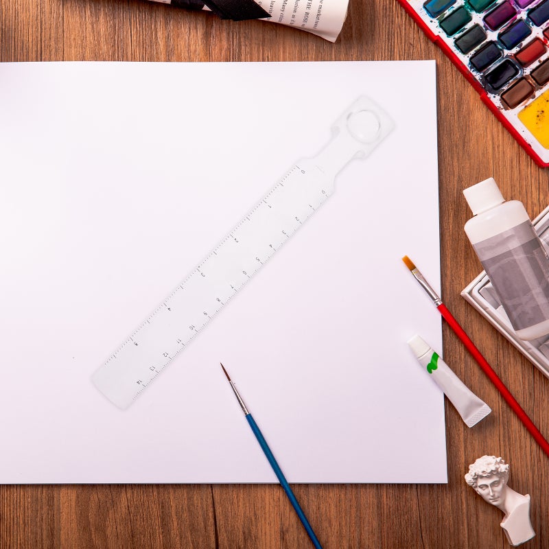 4 pcs Drawing Ruler Tool Scale Drawing Ruler Portable Ruler Clear Straight Ruler - Image 4