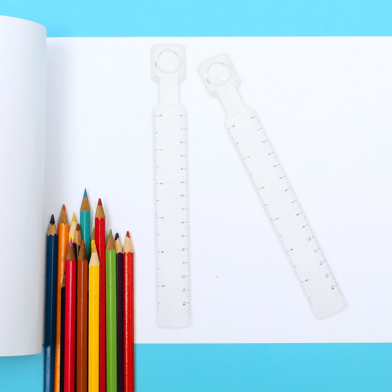 4 pcs Drawing Ruler Tool Scale Drawing Ruler Portable Ruler Clear Straight Ruler - Image 3