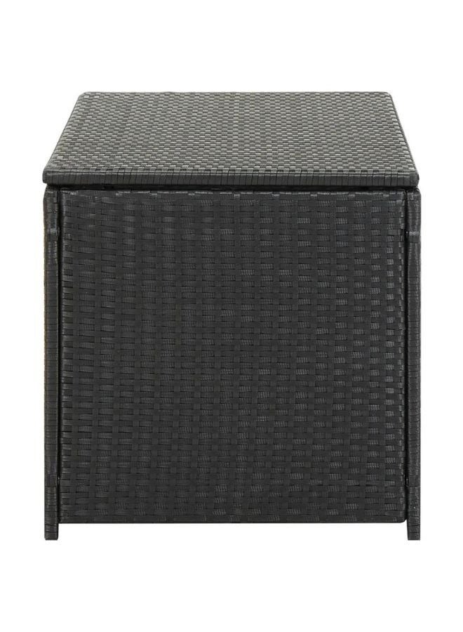 vidaxl vidaXL Garden Storage Box Poly Rattan 100x50x50 cm Black  - Image 2