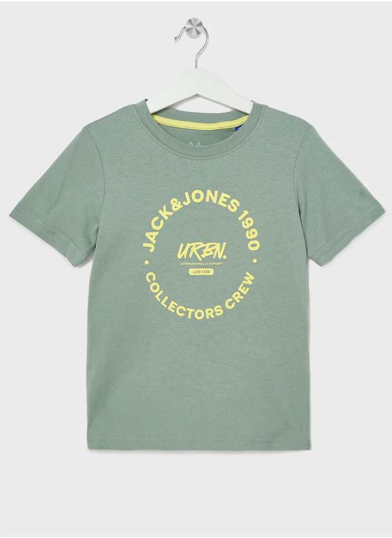 Jack & Jones Junior Kids Logo Crew Neck T-Shirts