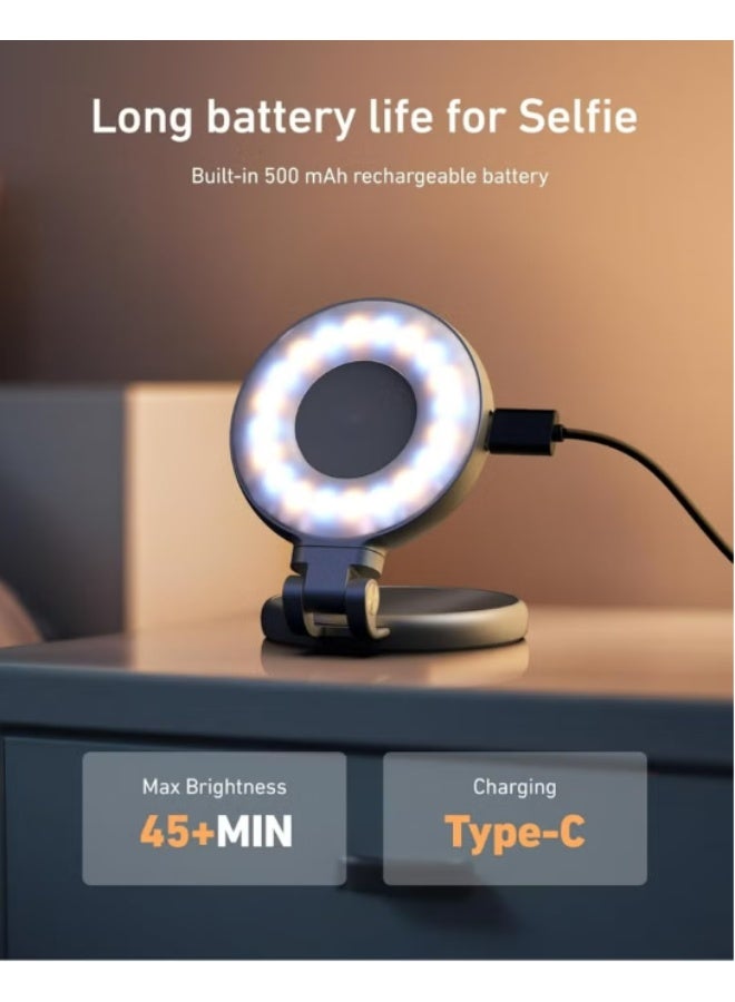 TELESIN C03 Magnetic Mobile Selfie Ring Light with Mirror, Extendable Stand & Adjustable Brightness – Compatible with Smartphones - Image 3