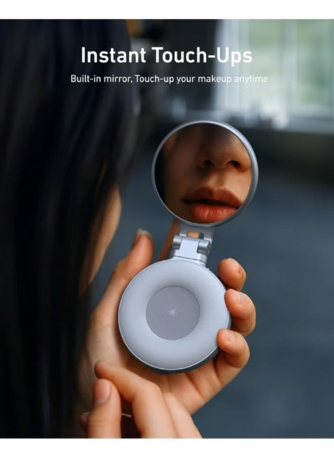 TELESIN C03 Magnetic Mobile Selfie Ring Light with Mirror, Extendable Stand & Adjustable Brightness – Compatible with Smartphones - Image 2