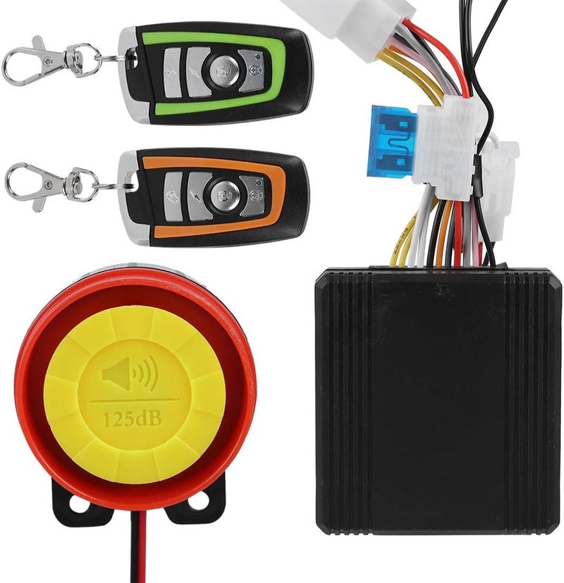 woobles 12V Universal Motorcycle Alarm System Remote Control Engine Start 125dB - Image 1