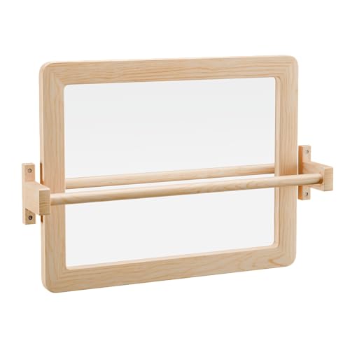 Ogears Montessori Baby Pull Up Bar, Montessori Small Mirror is Suitable for Babies Aged 6 to 18 Months, Infants Registry Item, 19.7 * 15.8 inches - Image 1