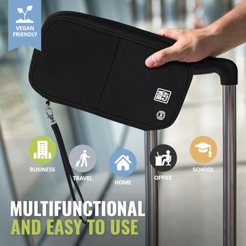 BOACAY Travel Document Organizer with RFID, Family Passport Holder, Wallet for Women & Men, Portable & Waterproof Case for Cards, Boarding Pass, Money - Image 5