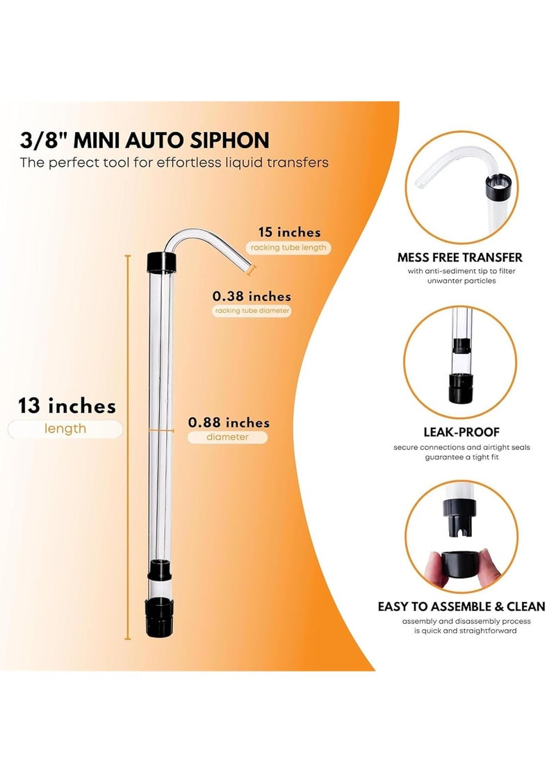 JOGAMS - Auto Siphon with Tubing 35x3x3cm Syphon Pump Kit Plastic Racking Cane Brewing Filter Ideal Carboy Bottle Making Tools - Image 1