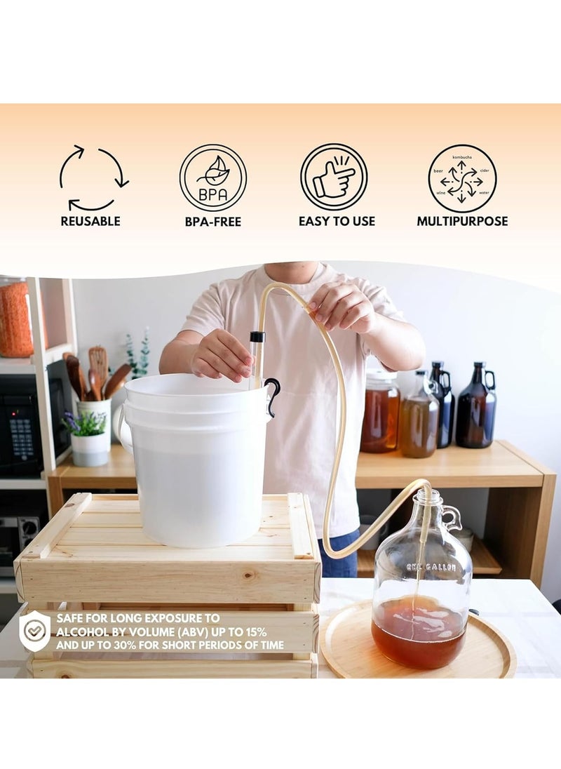 JOGAMS - Auto Siphon with Tubing 35x3x3cm Syphon Pump Kit Plastic Racking Cane Brewing Filter Ideal Carboy Bottle Making Tools - Image 1