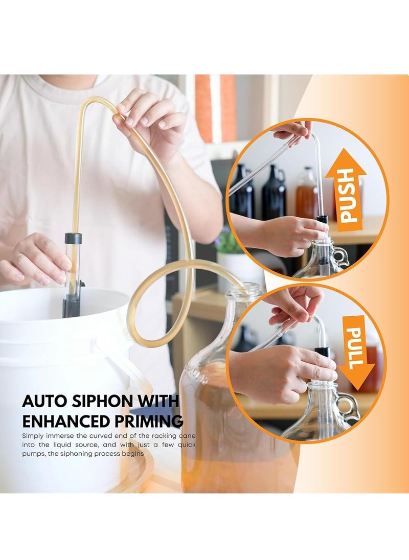 JOGAMS - Auto Siphon with Tubing 35x3x3cm Syphon Pump Kit Plastic Racking Cane Brewing Filter Ideal Carboy Bottle Making Tools - Image 1