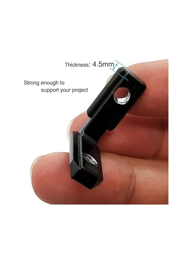 PROMASS promass 20pcs,2020 Aluminum Extrusion Series L-Shape Interior Inside Corner Connector Joint Bracket with Screws for 20x20 Series Aluminum Extrusion Profile Slot 6mm  - Image 5