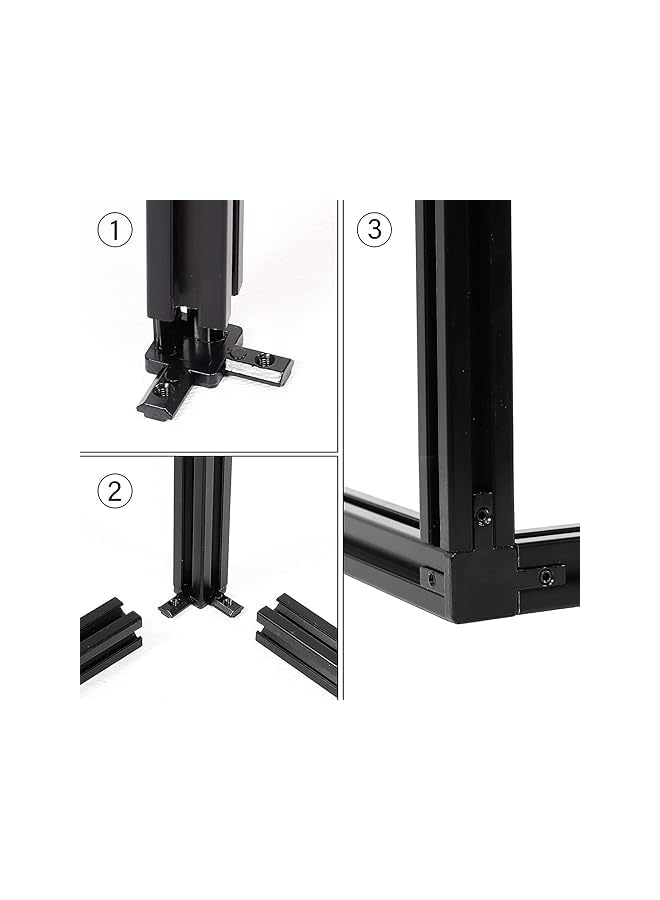 PROMASS promass 20pcs,2020 Aluminum Extrusion Series L-Shape Interior Inside Corner Connector Joint Bracket with Screws for 20x20 Series Aluminum Extrusion Profile Slot 6mm  - Image 3