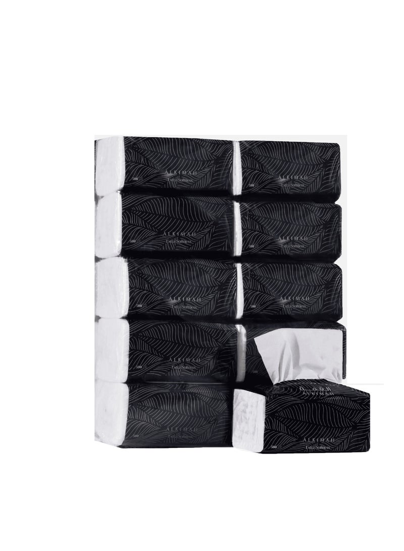 Soft Tissue 500 Single Sheets Pack of 10