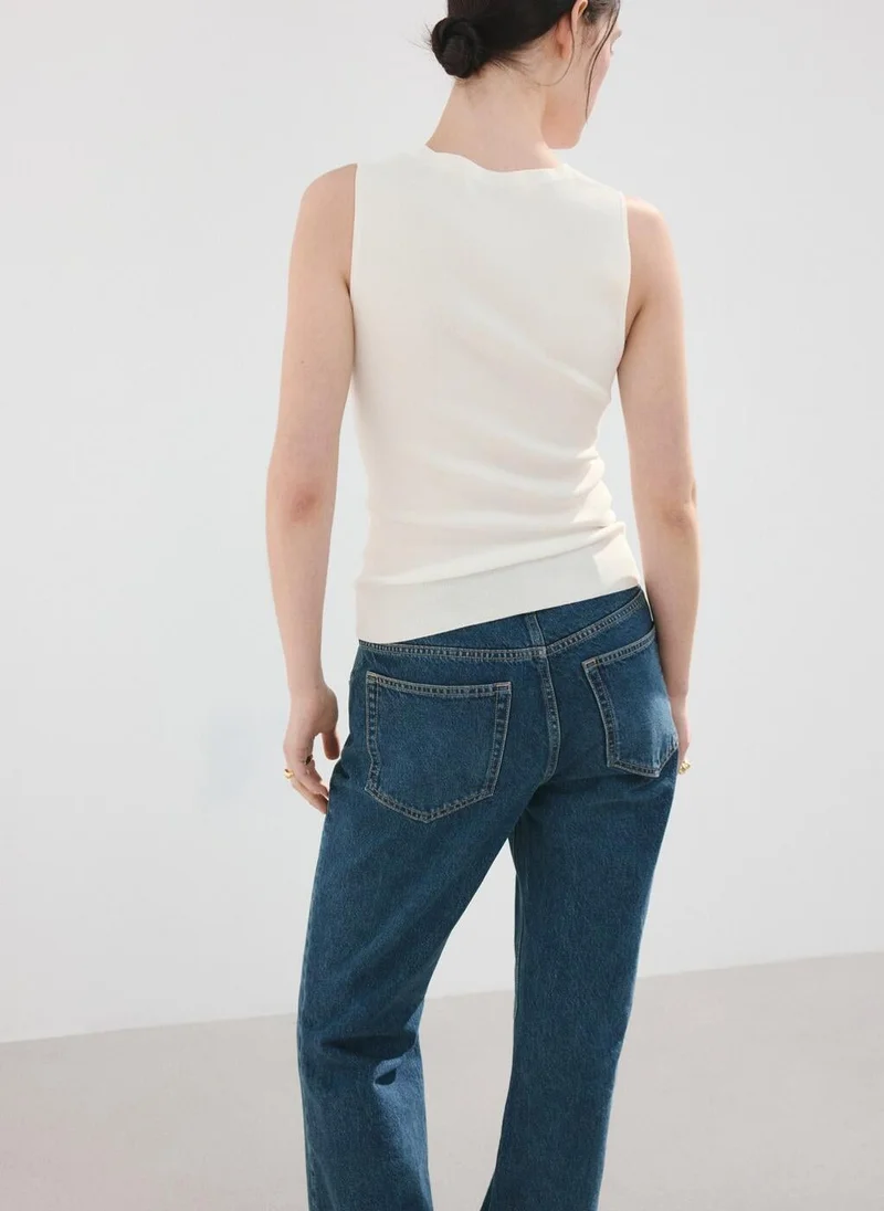 مانجو Round-neck knitted top