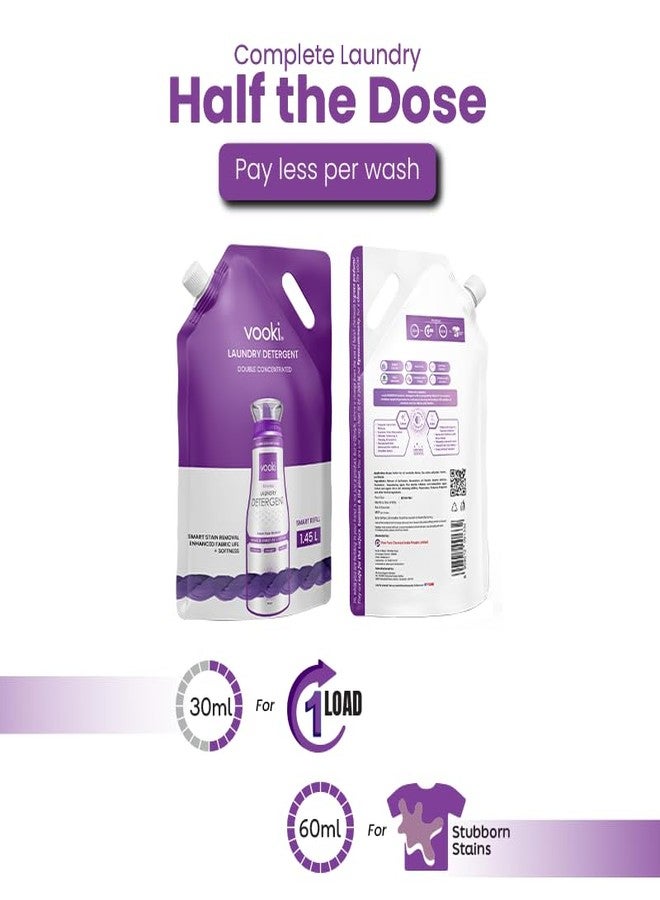 فوكي عبوة إعادة تعبئة سائل غسيل الملابس فوكي بايوسينس للغسالات ذات التحميل العلوي والأمامي، بتركيبة مركزة مضاعفة لإزالة البقع الصعبة، وتحسين عمر الأقمشة ونعومتها - 1.45 لتر - Image 5