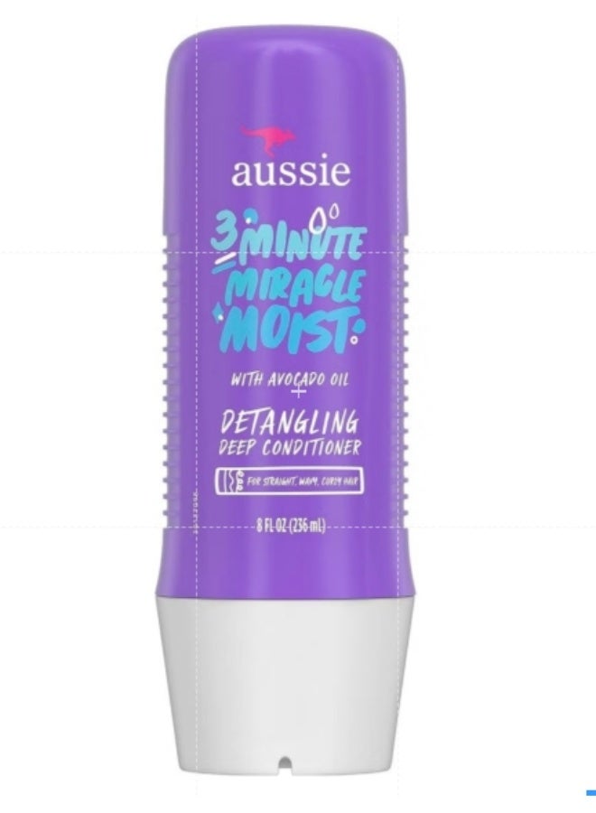 Aussie Avocado 3 Minute Miracle Moist Deep Conditioner- Paraben Free 236 ML