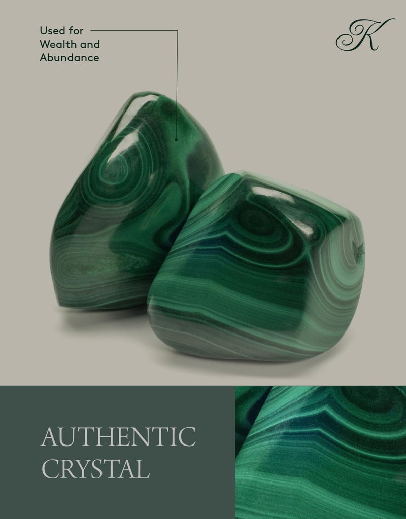 KALIFANO Tumbled Malachite Bundle - AAA+ Jewelry Grade Reiki Crystal Used for Protection and Positive Change - Piedras Caidas for Wicca/Healing (Family Owned) - Image 3