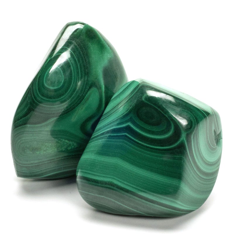 KALIFANO Tumbled Malachite Bundle - AAA+ Jewelry Grade Reiki Crystal Used for Protection and Positive Change - Piedras Caidas for Wicca/Healing (Family Owned) - Image 1