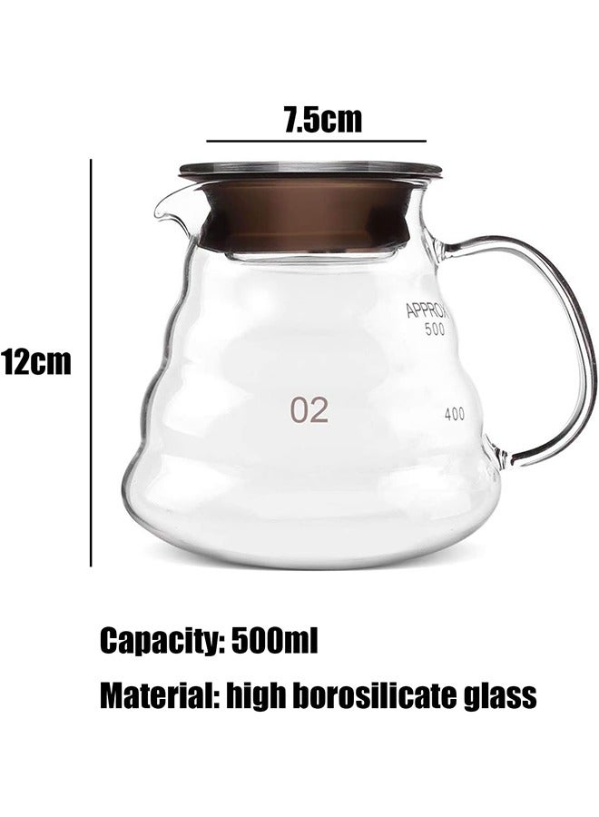 600ml Coffee Server, Standard Glass Coffee Carafe, Coffee Pot, Clear  - Image 5