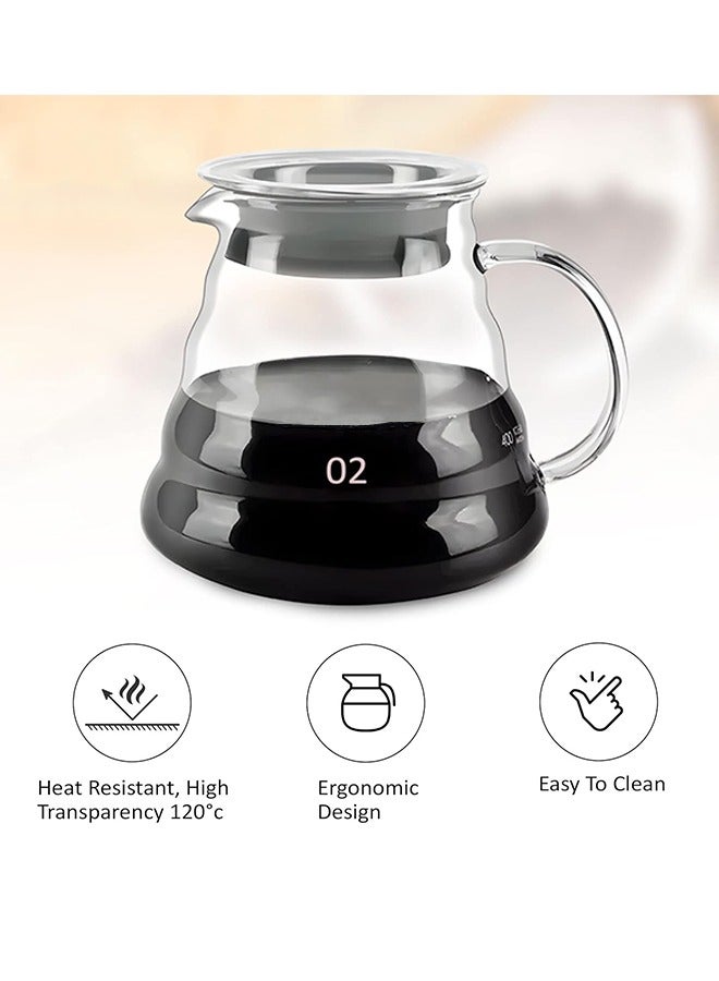 600ml Coffee Server, Standard Glass Coffee Carafe, Coffee Pot, Clear  - Image 4