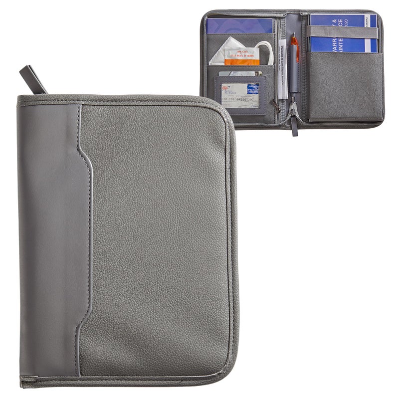 High Road Car Owners Manual Case and Glove Compartment Document Holder Pebbled Faux Leather Glove Box Organizer for Car SUV Truck