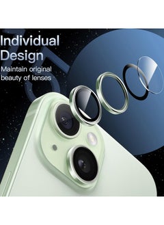 URBBKING Camera Lens Protector for iPhone 15 and iPhone 15 Plus Green  - Image 2